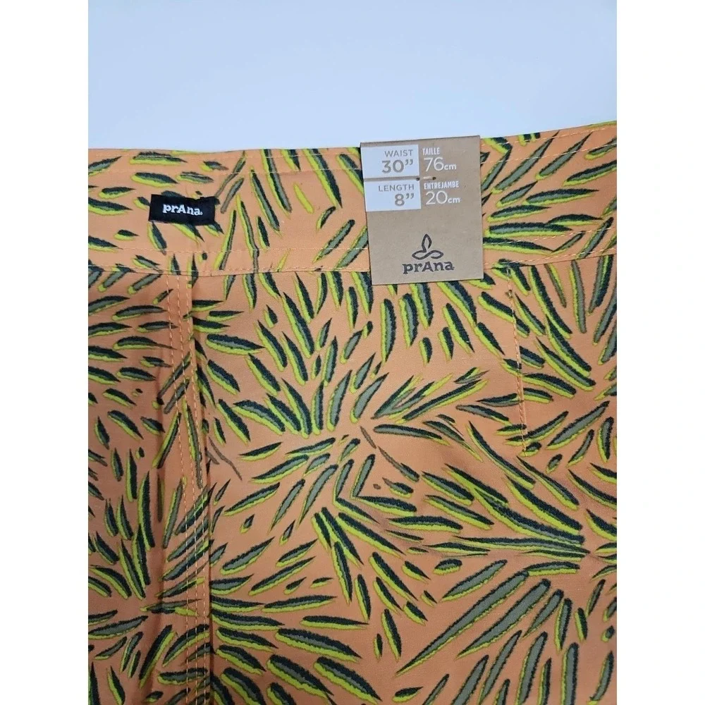 prAna Mens Rock Shock Aura Glow Fronds Unlined Board Shorts‎ Size 30 NWT